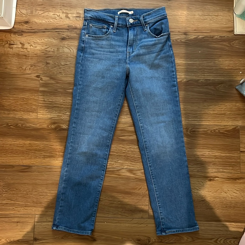 Levi’s 26 NWOT 724 High Rise Slim Straight Crop Jeans Stretch Denim
